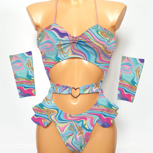 sexy rave bodysuit with sleeves