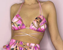 Load image into Gallery viewer, animal print rave bra top