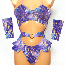 Load image into Gallery viewer, purple rave bodysuit