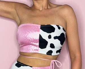 cow print rave outfit